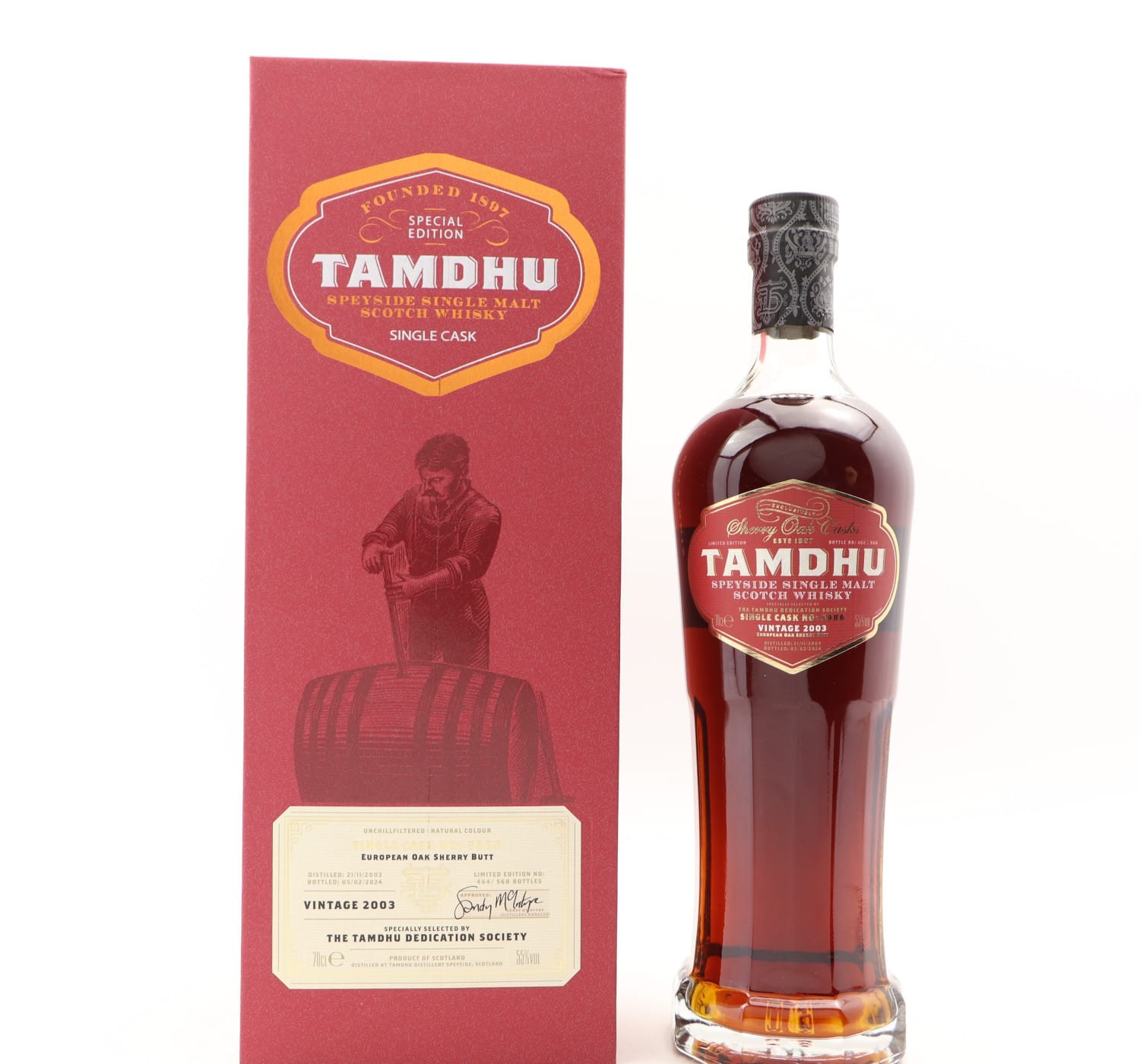 Tamdhu 2003 Single Cask #5986 Selected By The Tamdhu Dedication Society Whisky 