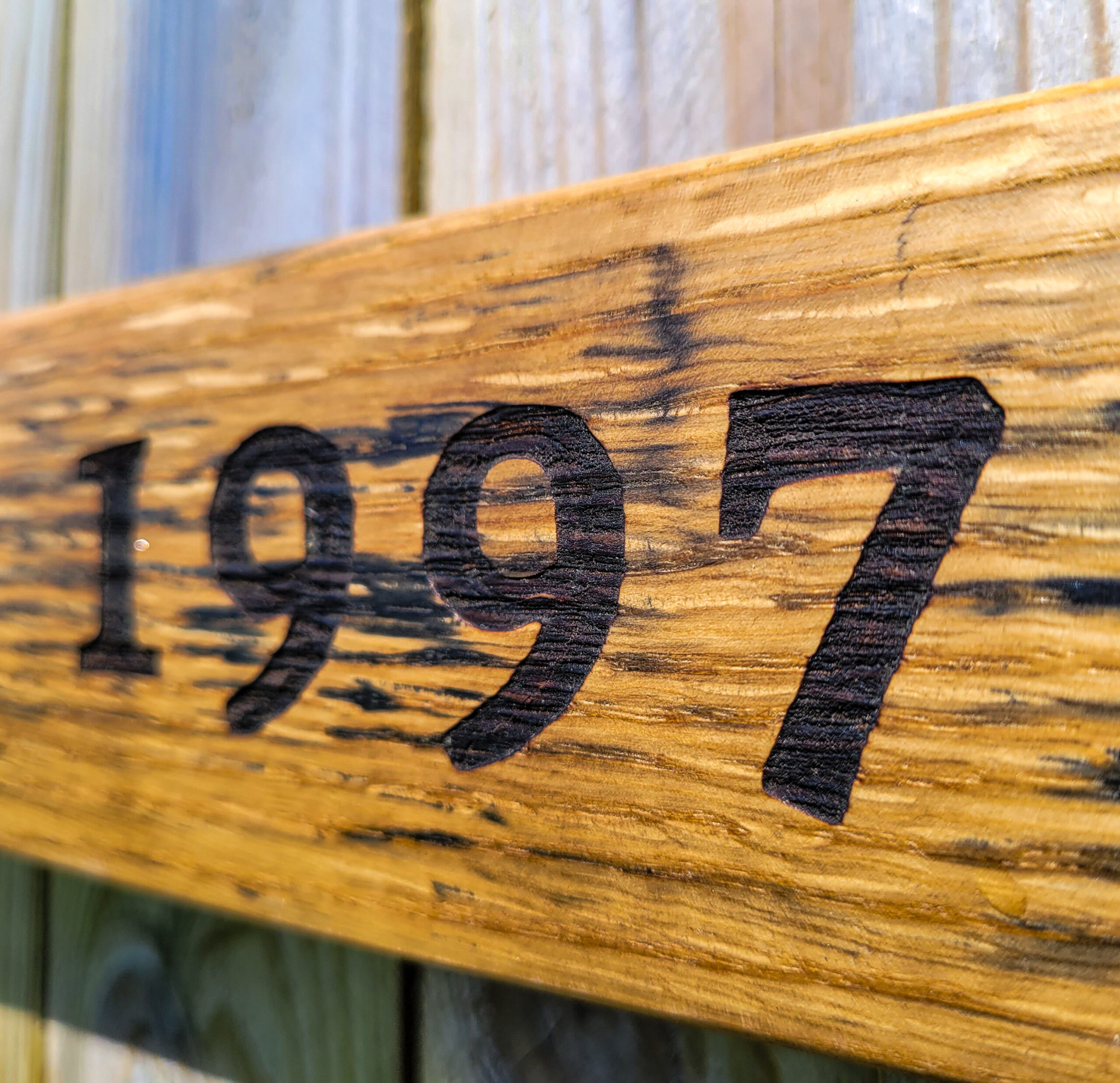 Lagavulin 1997 Reclaimed Oak Whisky Barrel Stave Sign - Image 4