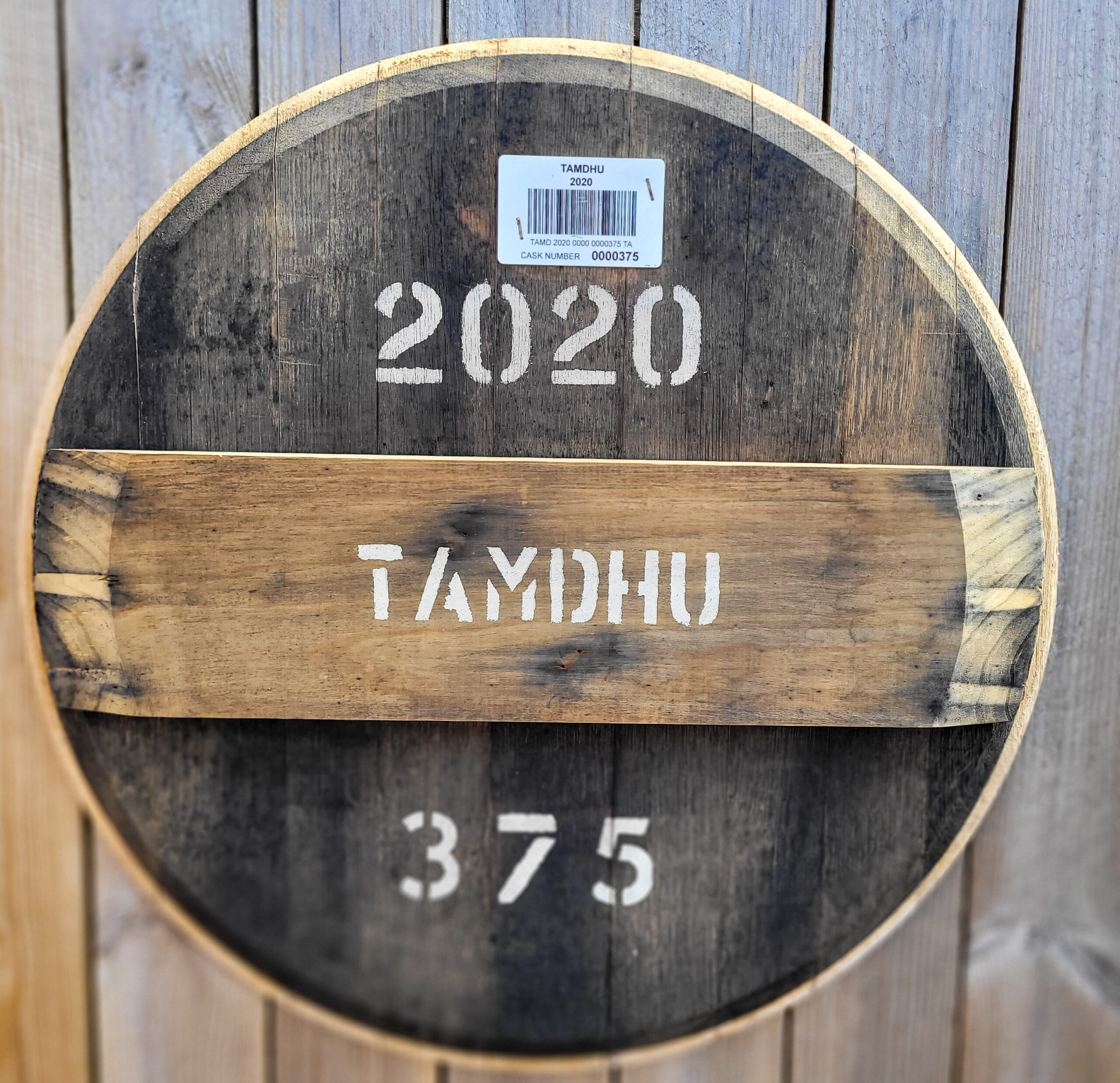 Tamdhu 2020 Reclaimed Oak Whisky Barrel Head Wall Art