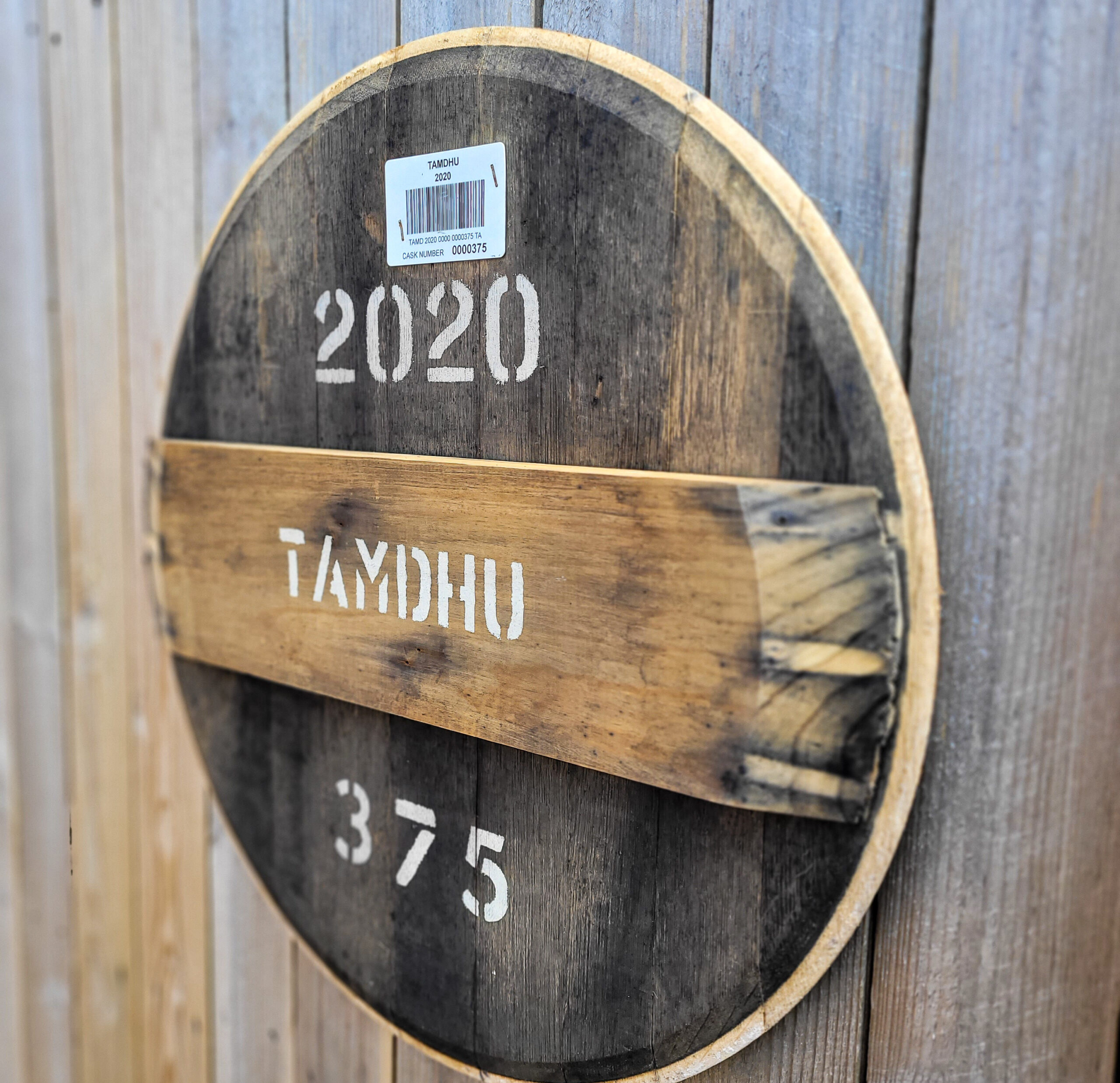 Tamdhu 2020 Reclaimed Oak Whisky Barrel Head Wall Art - Image 3