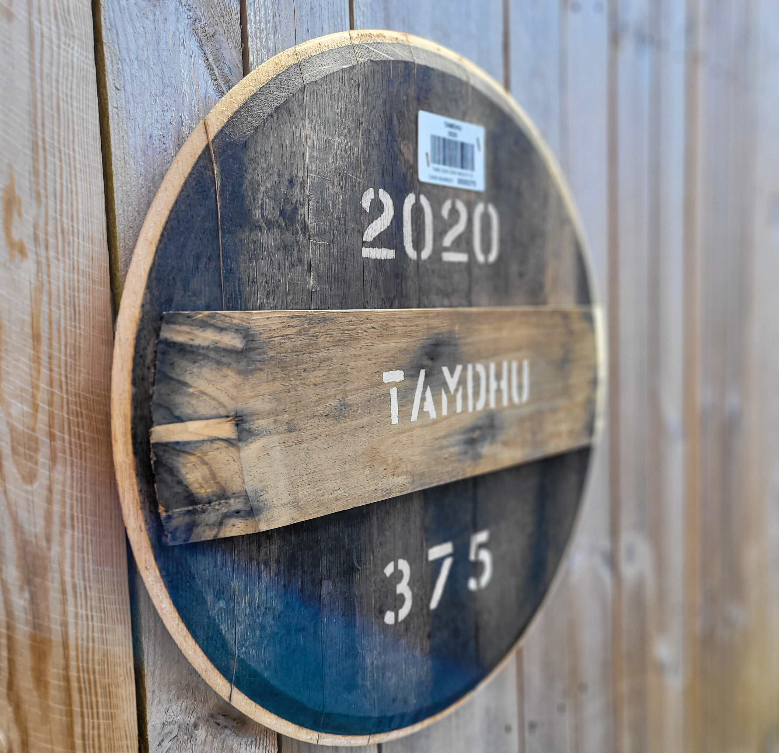 Tamdhu 2020 Reclaimed Oak Whisky Barrel Head Wall Art - Image 2