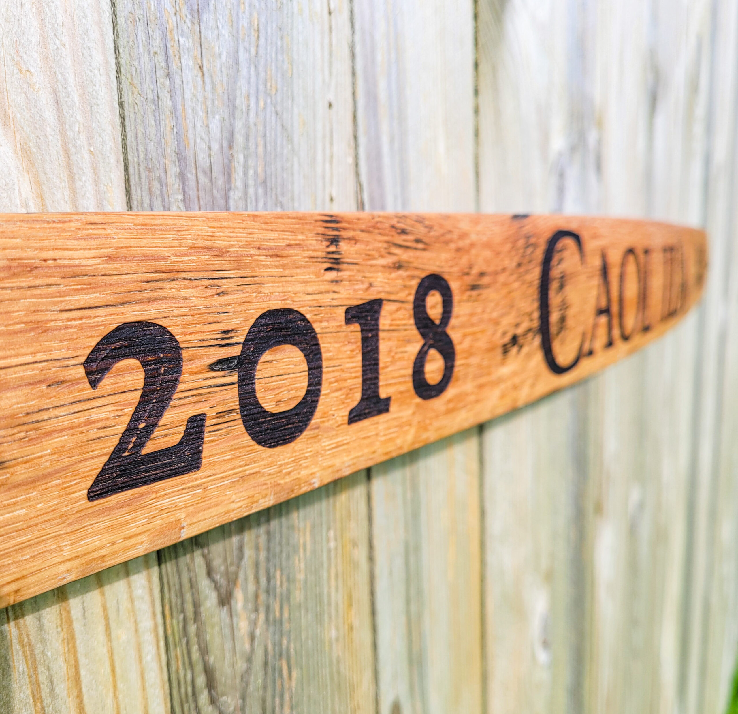 Caol Ila 2018 Reclaimed Oak Whisky Barrel Stave Wall Sign - Image 4