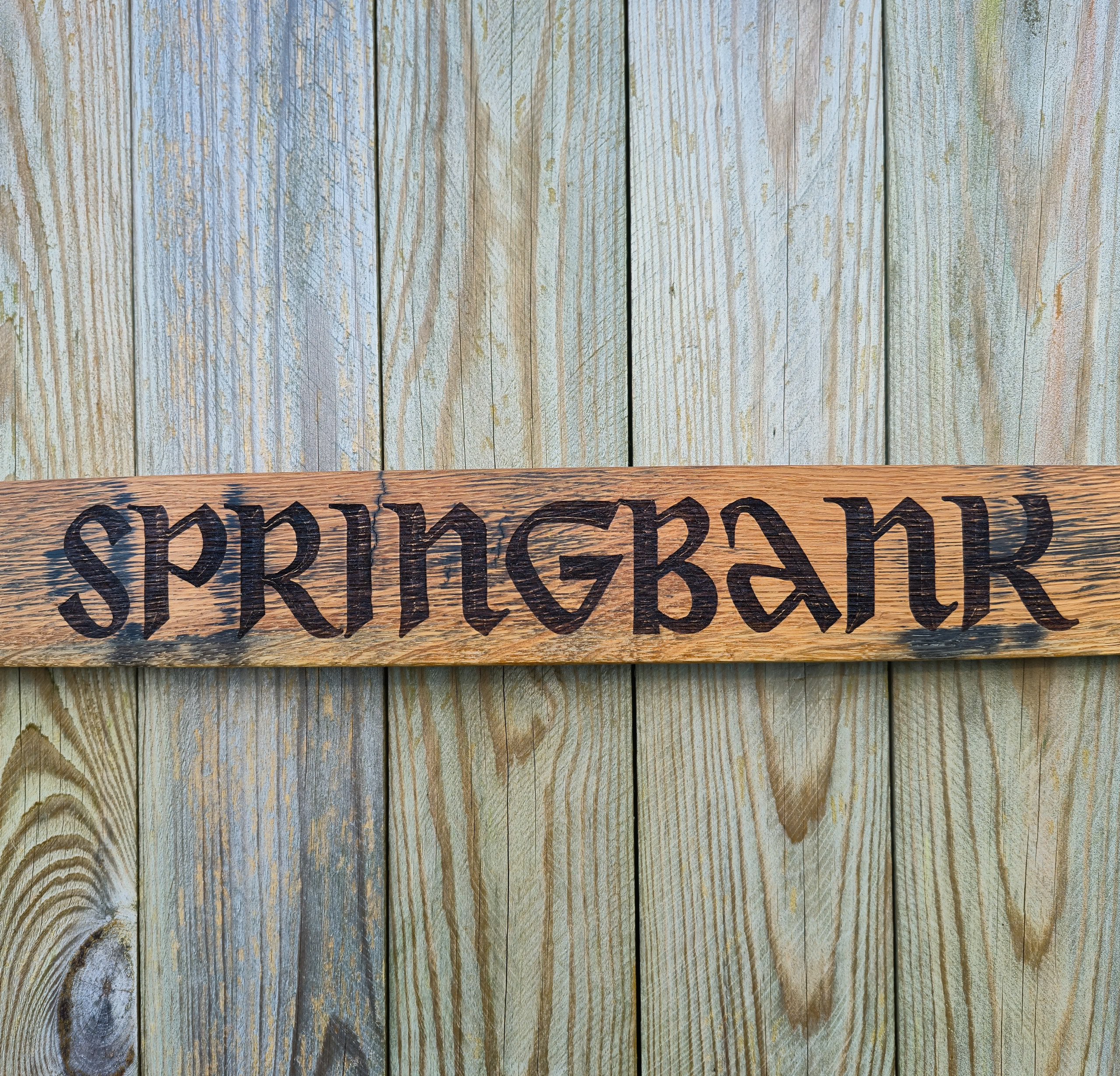 Springbank 1991 Reclaimed Oak Whisky Barrel Stave Wall Art - Image 2