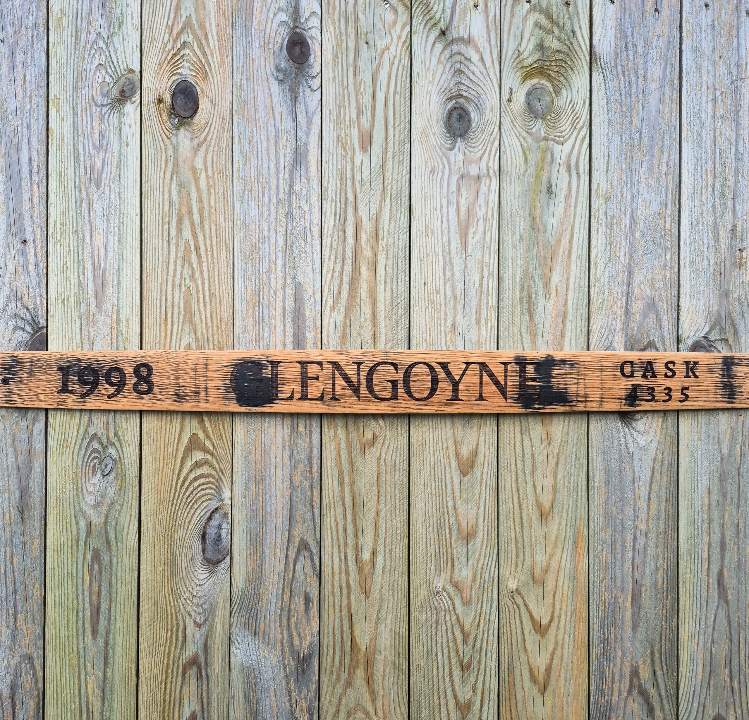Glengoyne 1998 Reclaimed Oak Whisky Barrel Stave Wall Decor