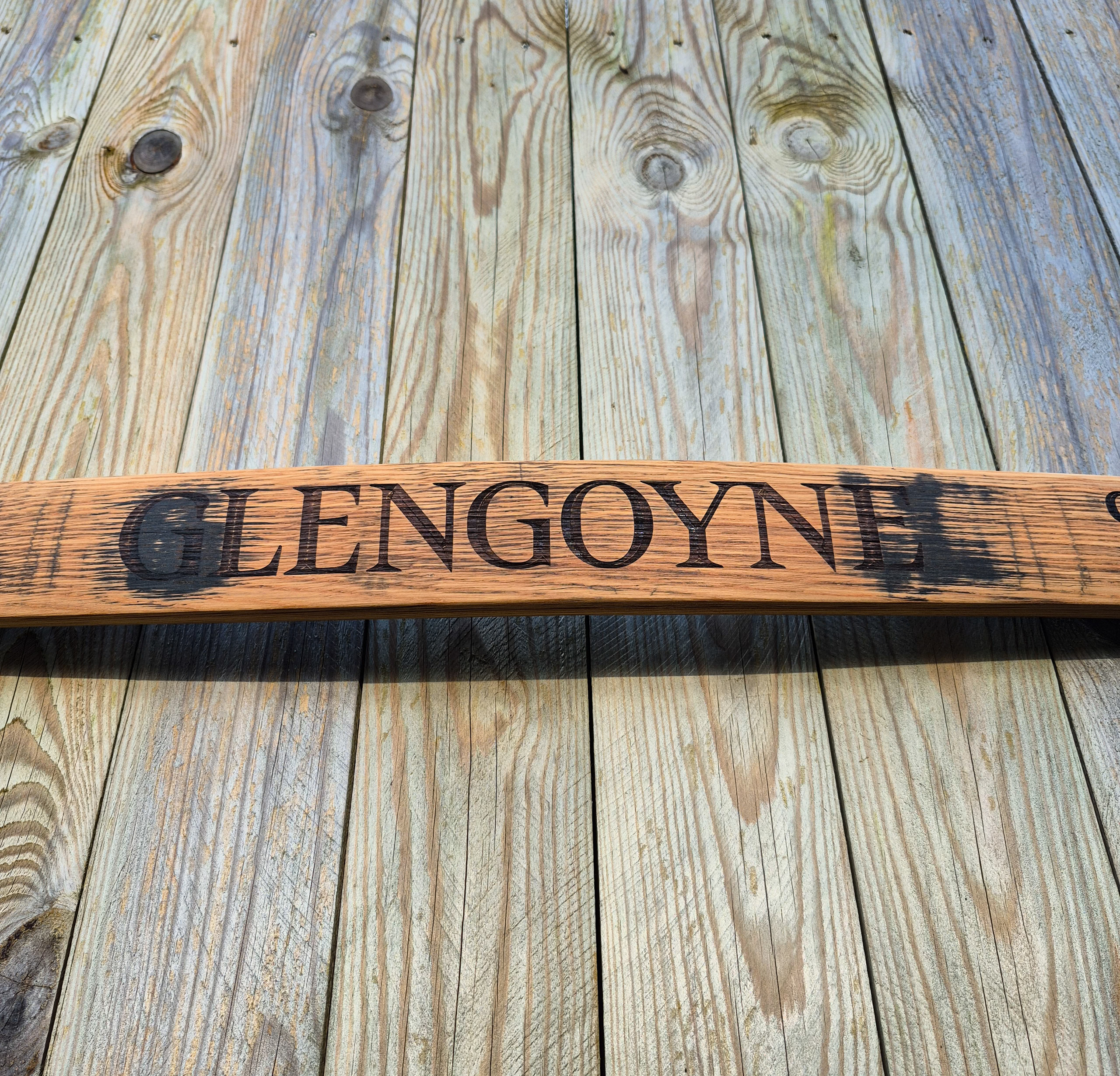 Glengoyne 1998 Reclaimed Oak Whisky Barrel Stave Wall Decor - Image 5