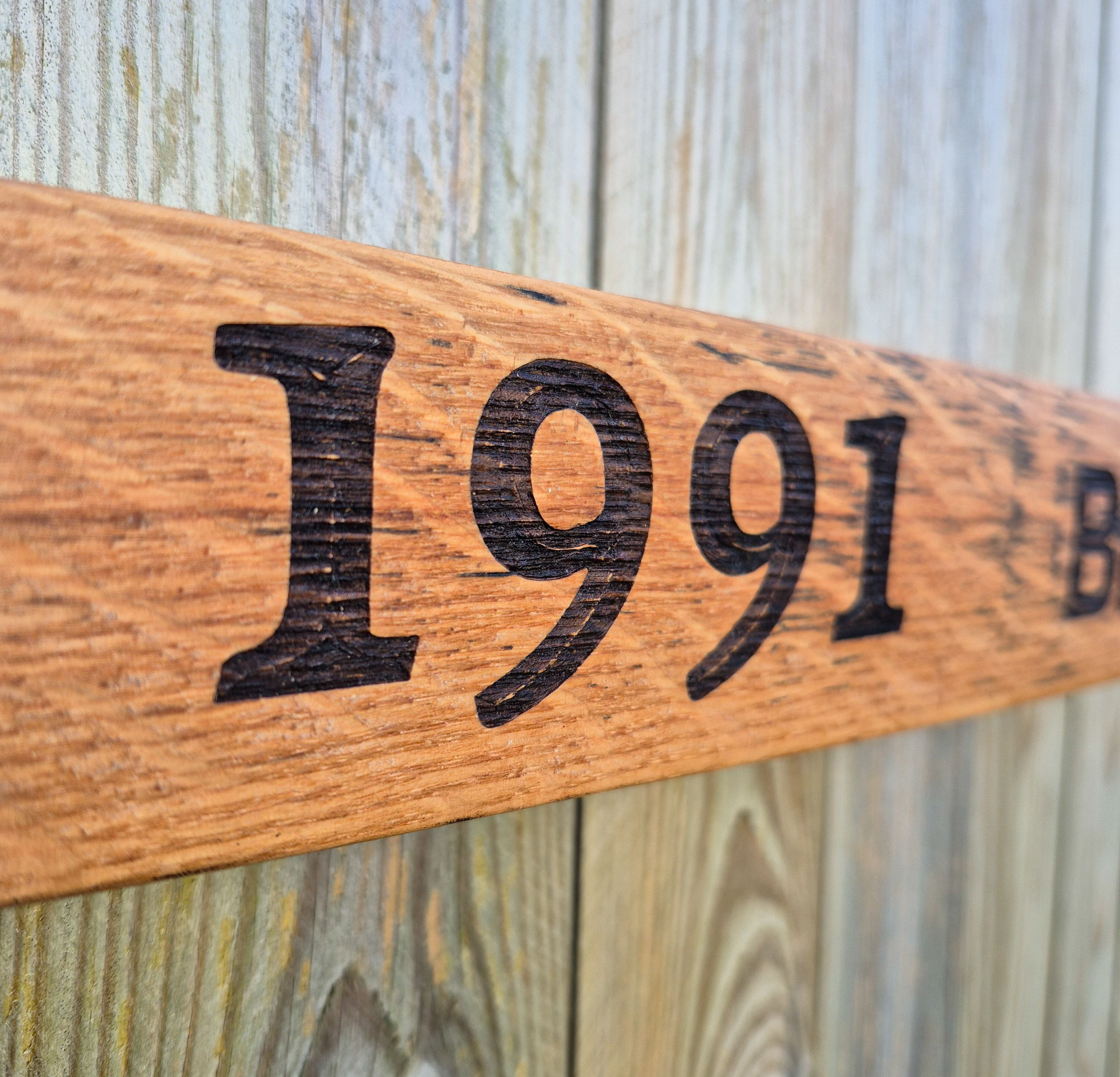 Bruichladdich 1991 Reclaimed Oak Whisky Barrel Stave Wall Decor - Image 4