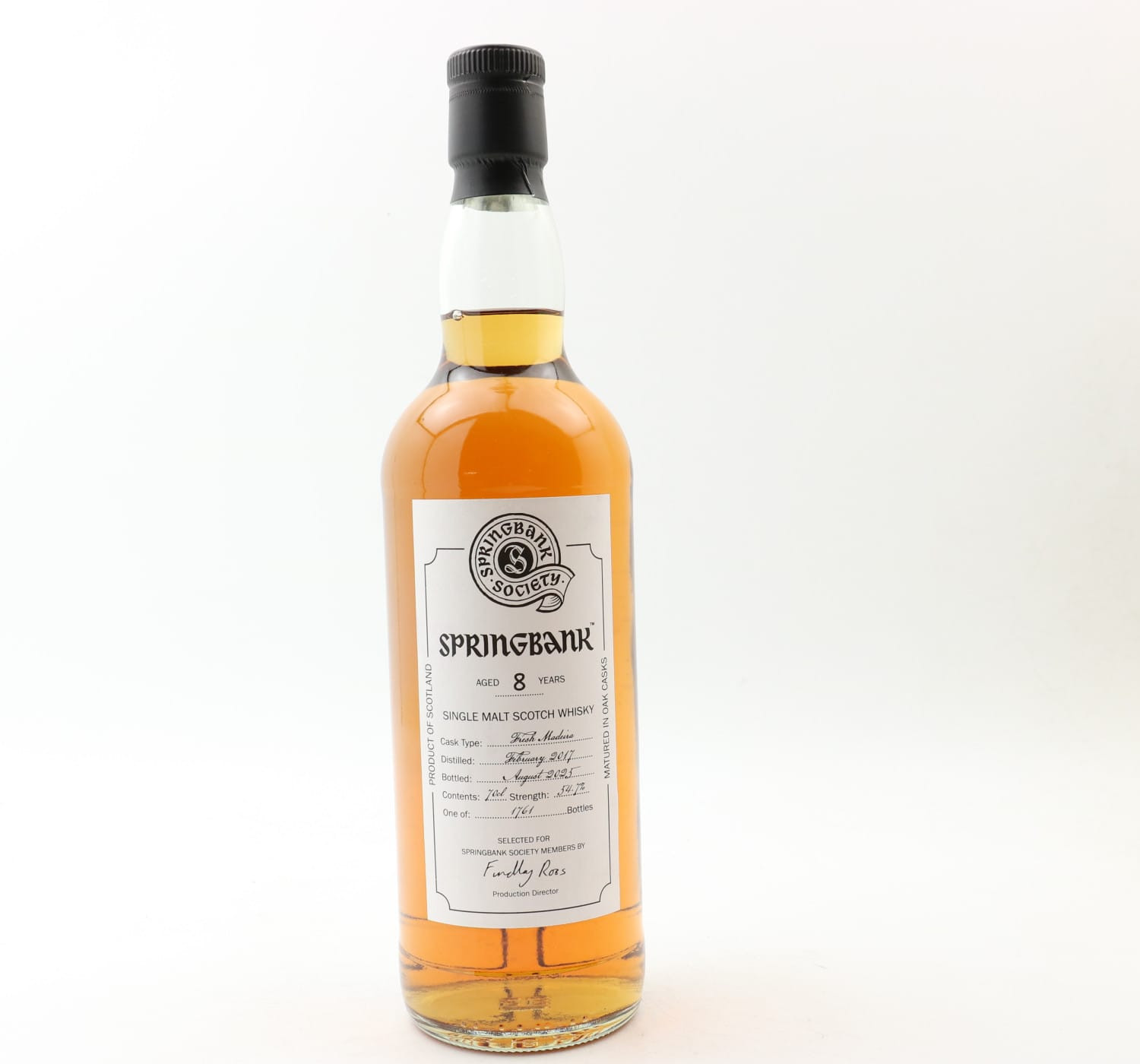 Springbank 2017 8 Year Old Society Bottling Whisky 