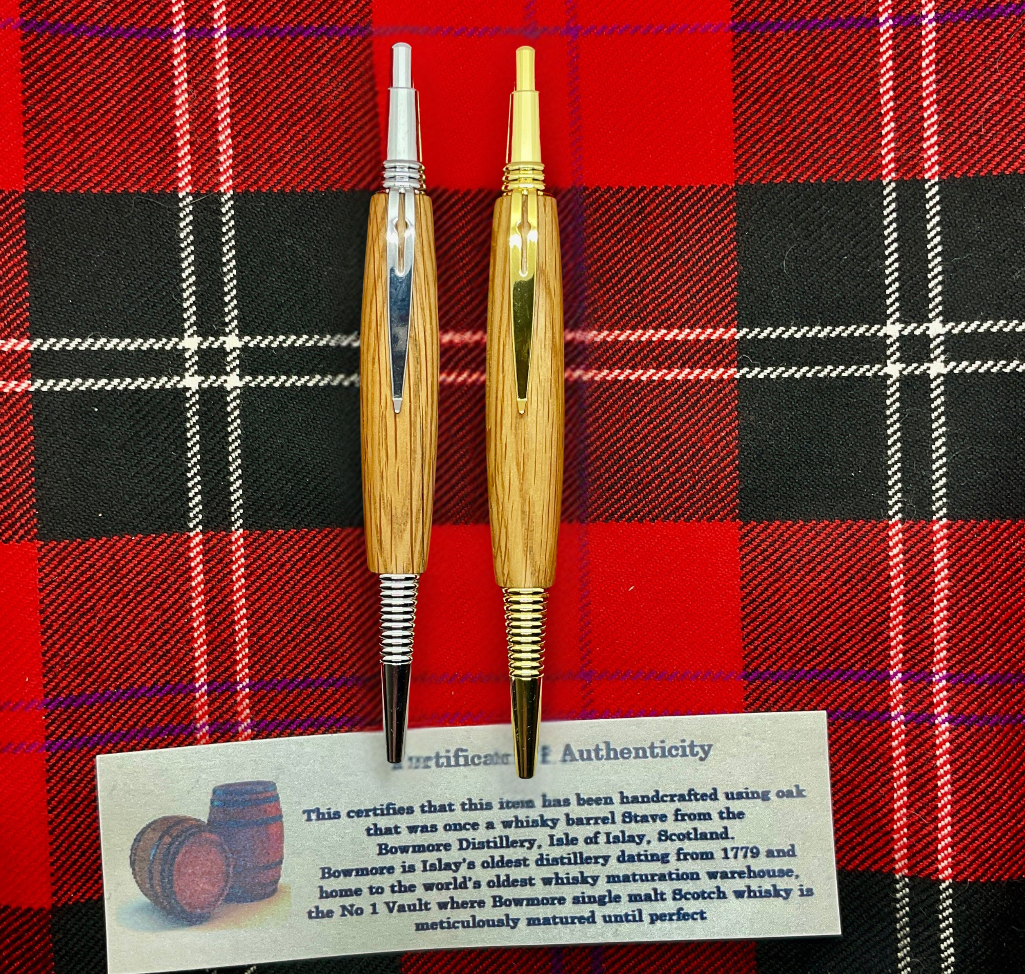 Whisky Oak Barrel Wooden Ballpoint Push Pen