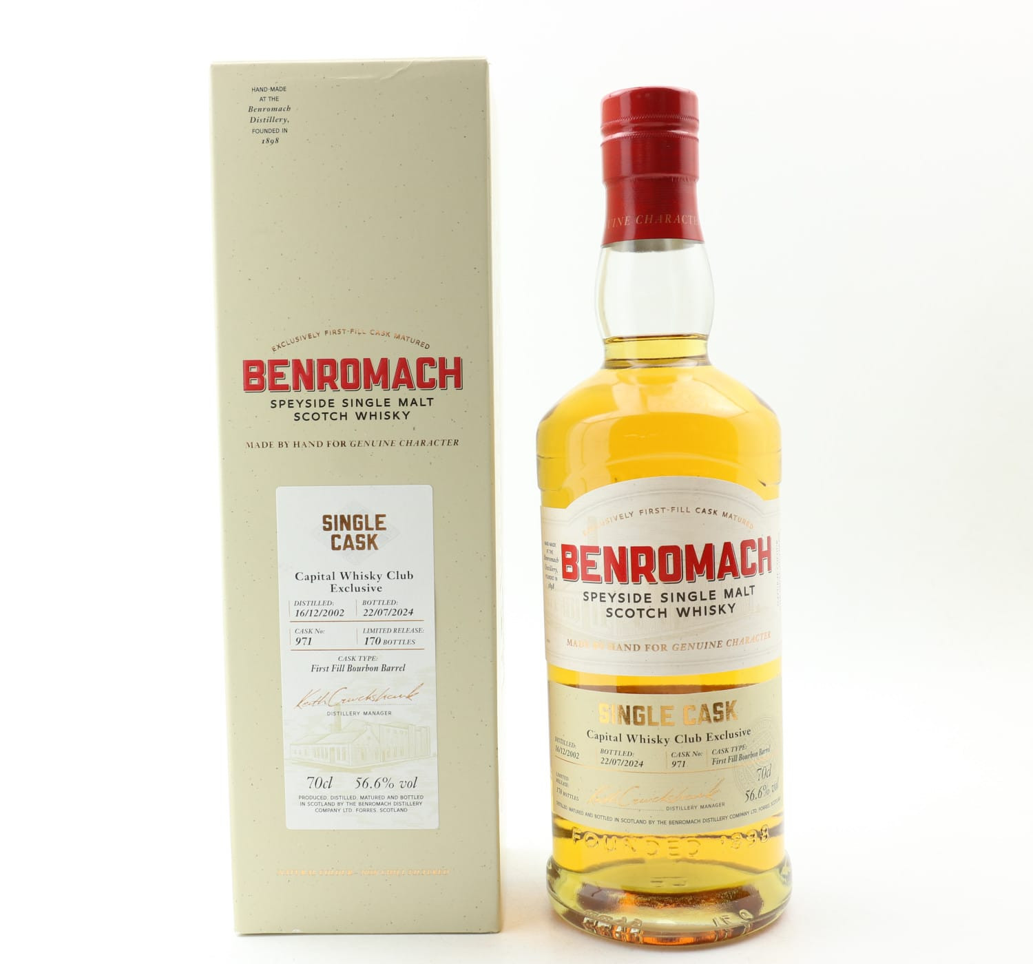 Benromach 2002 Single Cask #971 For Capital Whisky Club Whisky