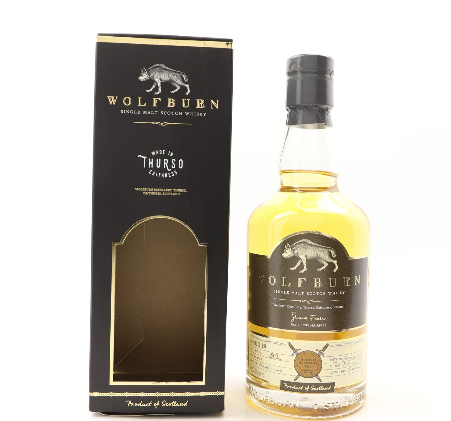 Wolfburn 2014 Single Cask #694 Selected By Thompson Bros For Dornoch Castle Whisky 