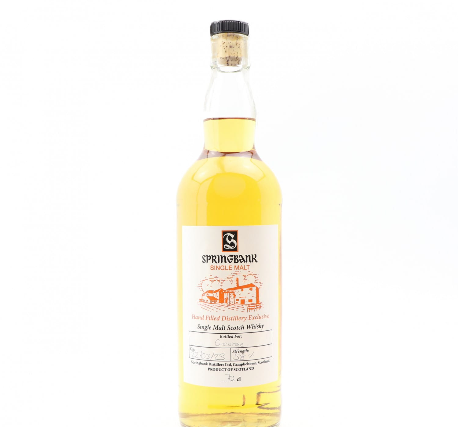 Springbank Hand Filled Distillery Exclusive Whisky