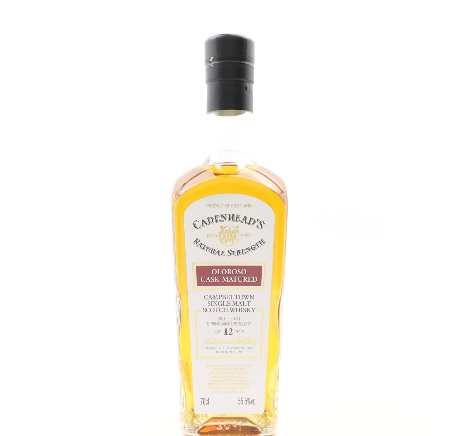 Springbank 2012 12 Year Old Cadenhead’s Whisky 
