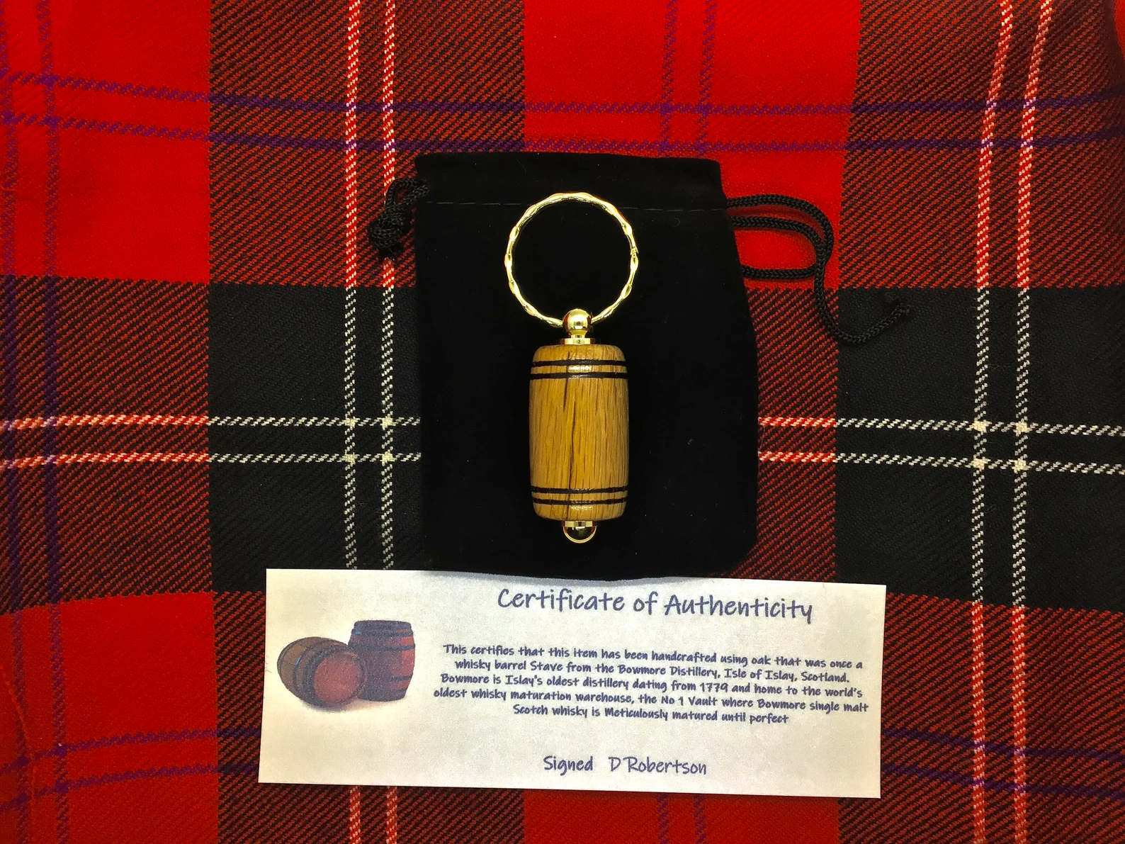 Authentic Oak Whisky Barrel Keyring - Image 6