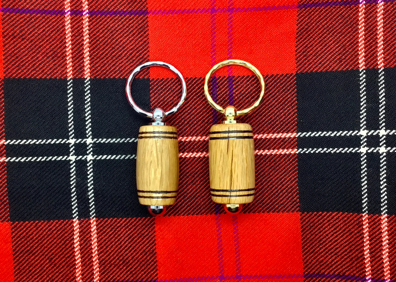 Authentic Oak Whisky Barrel Keyring