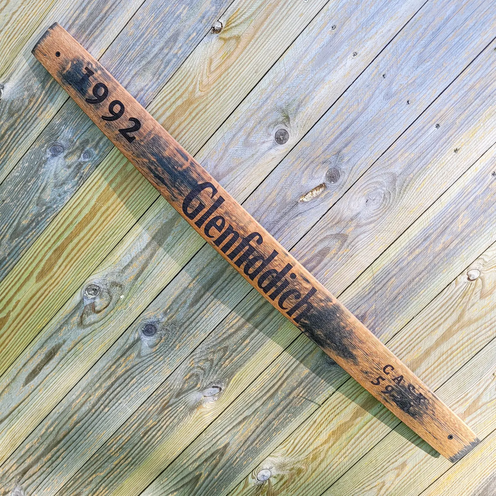 Glenfiddich 1992 Reclaimed Oak Whisky Barrel Stave Wall Art - Image 5