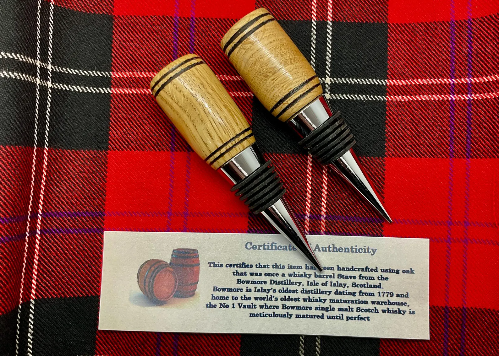 Authentic Whisky Barrel Oak Bottle Stopper