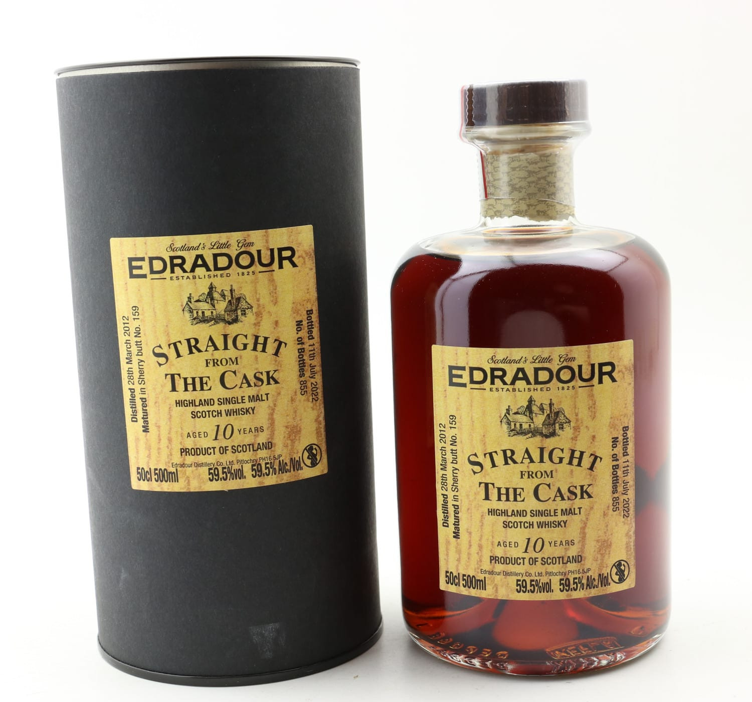 Edradour 2012 10 Year Old Straight From The Cask 50cl Whisky 