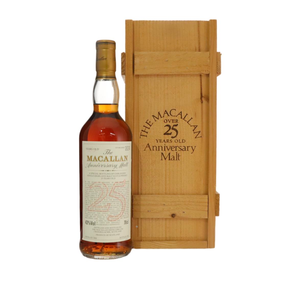 Macallan 1968 Anniversary Malt 25 Year Old N/Acl 43.00% Scotland Whisky