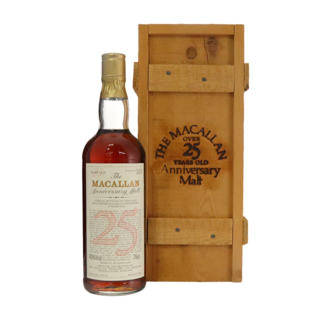 Macallan 1958/59 Anniversary Malt 25 Year Old N/Acl 43.00% Scotland Whisky
