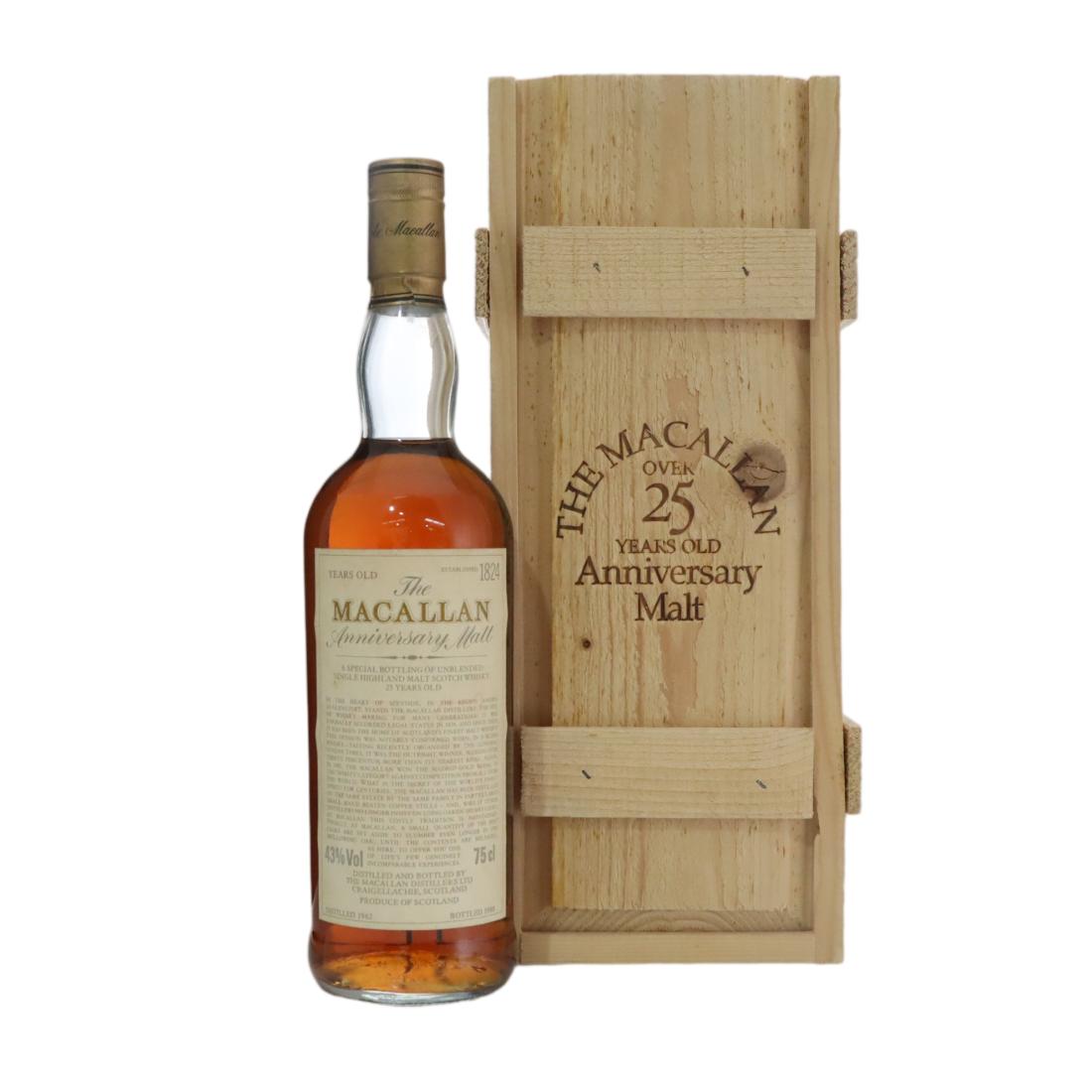 Macallan 1962 Anniversary Malt 25 Year Old N/Acl 43.00% Scotland Whisky 