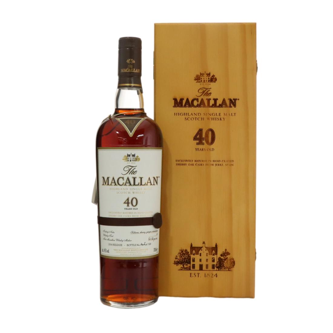 Macallan 40 Year Old 2016 Release N/Acl 45.00% Scotland Whisky