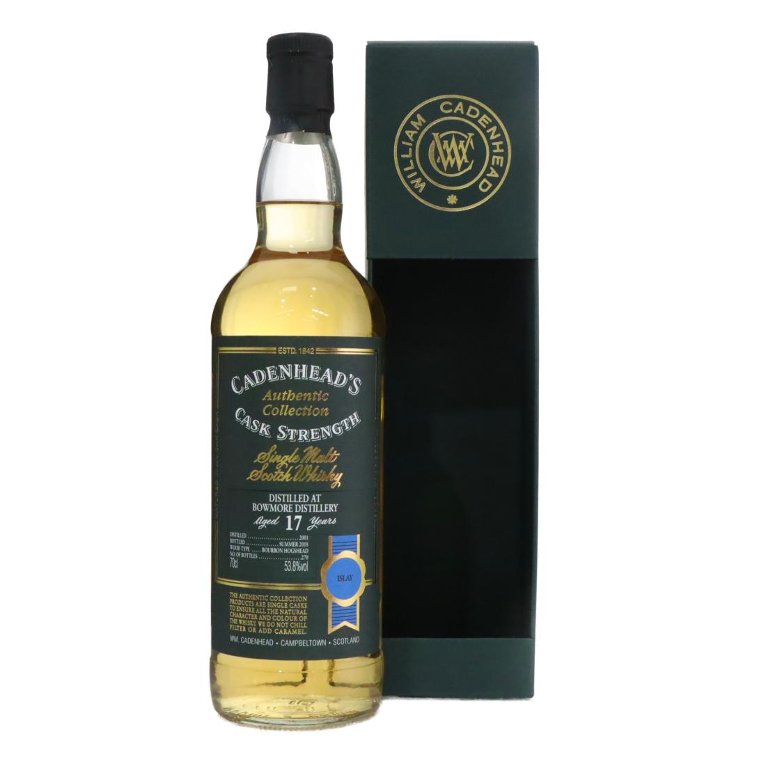 Bowmore 2001 Cadenhead’s Authentic Collection 17 Year Old N/Acl 53.80% Scotland Whisky