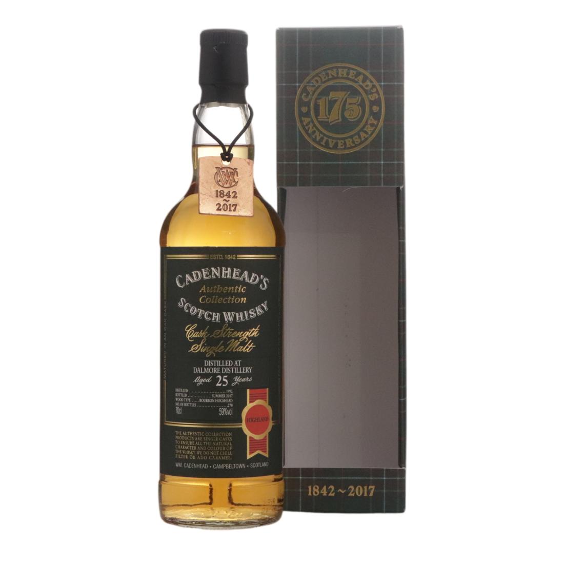 Dalmore 1992 Cadenhead’s Authentic Collection 25 Year Old N/Acl 59.00% Scotland Whisky