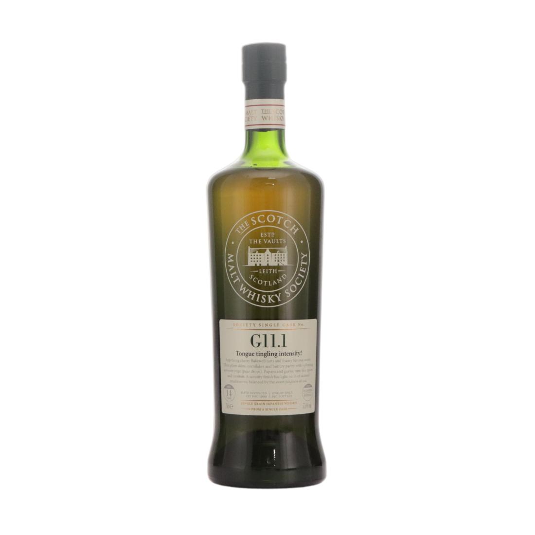 Nikka Coffey Grain 1999 SMWS 14 Year Old G11.1 – Tongue tingling intensity! N/Acl 57.60% Japan Whisky 