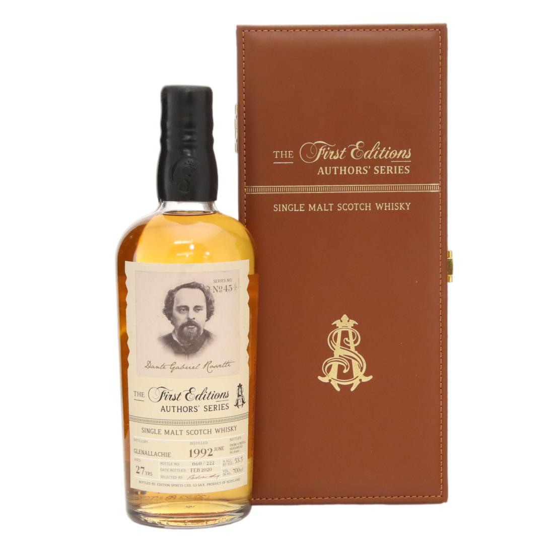 Glenallachie 1992 The First Editions 27 Year Old Authors’ Series No.45 – Dante Gabriel Rossetti N/Acl 53.50% Scotland Whisky 