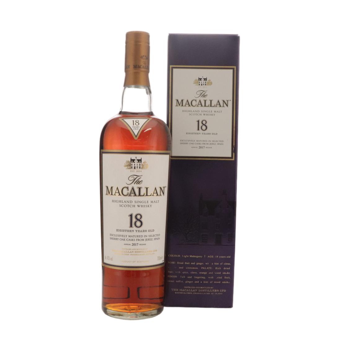 Macallan 18 Year Old Annual 2017 Release N/Acl 43.00% Scotland Whisky