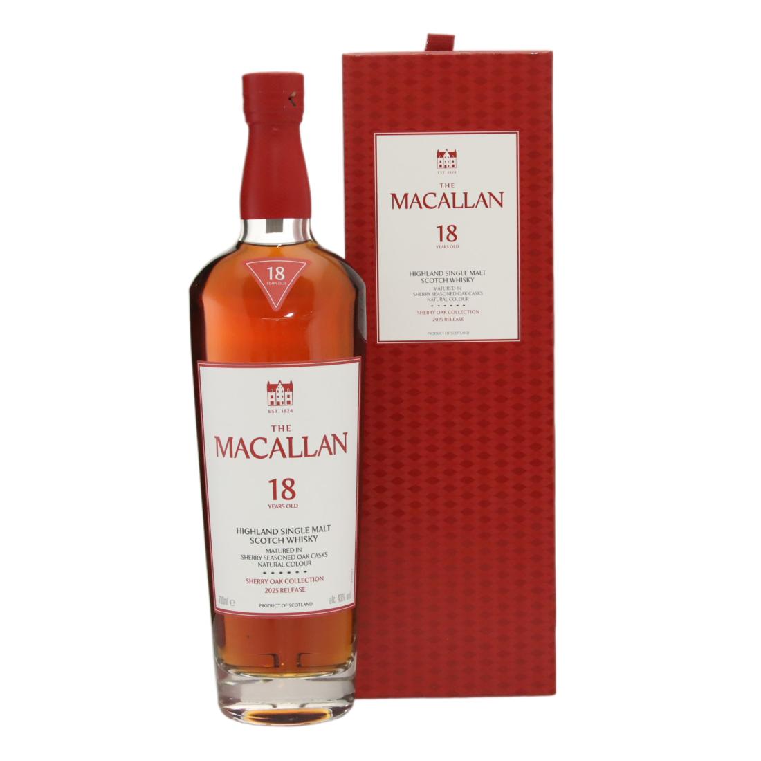 Macallan 18 Year Old Sherry Oak Collection 2025 Release N/Acl 43.00% Scotland Whisky