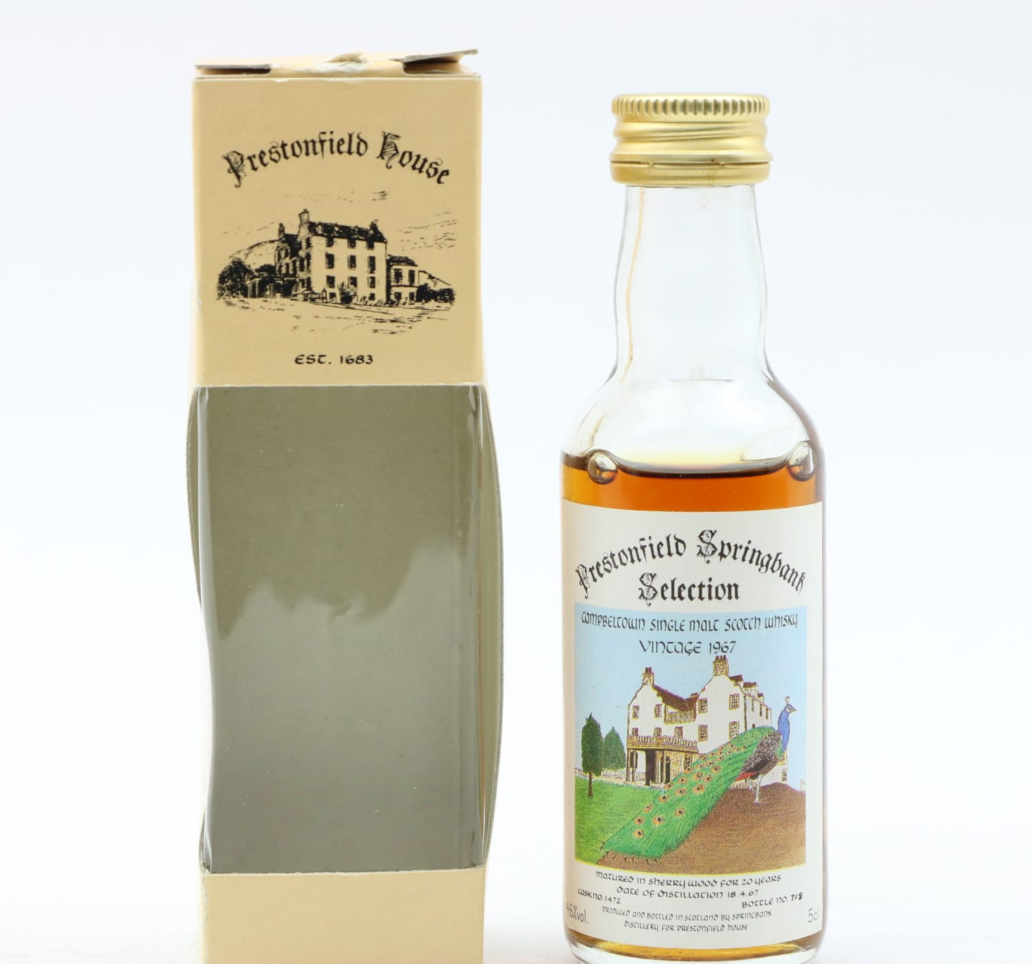Springbank 1967 20 Year Old Prestonfield Mini 5cl Whisky 
