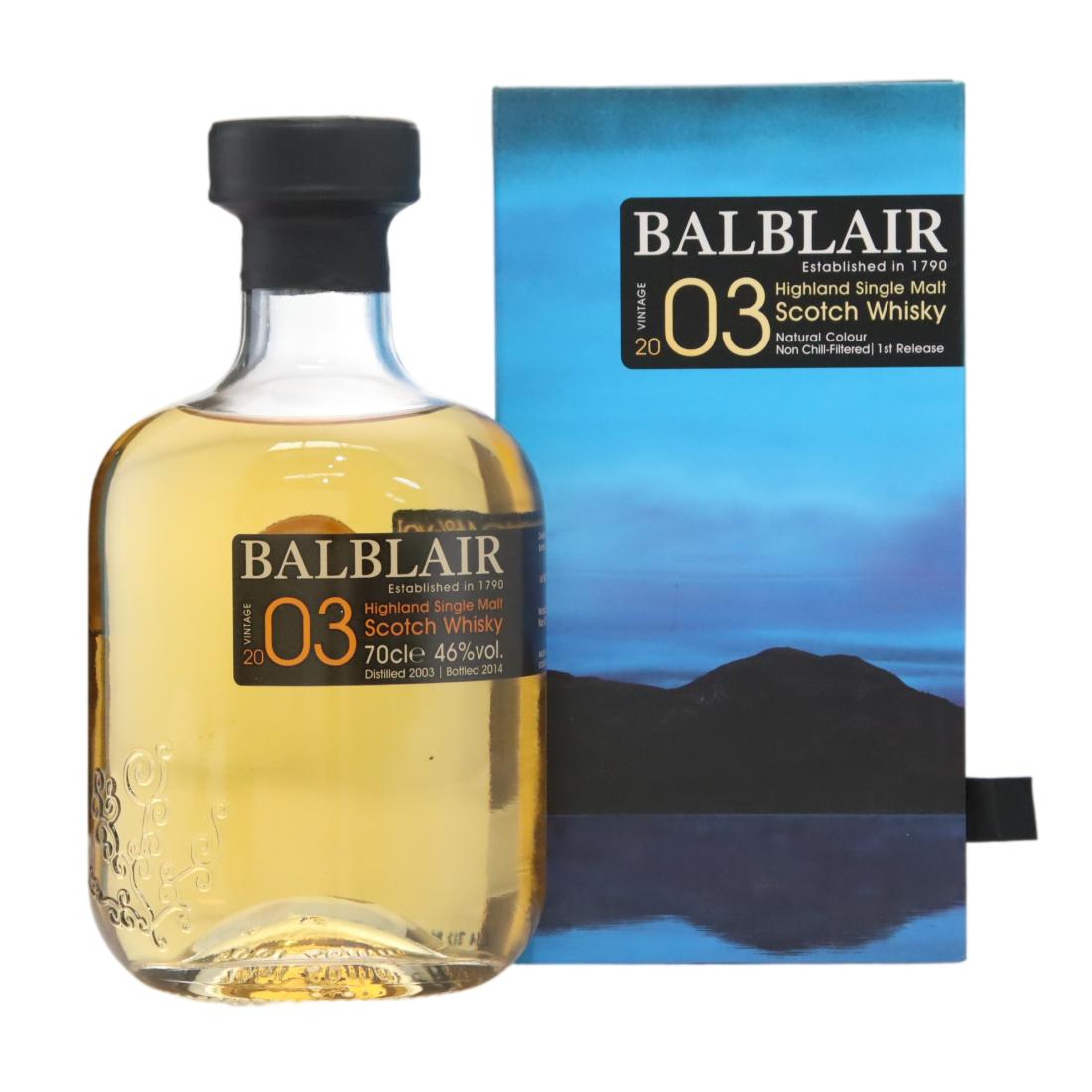 Balblair 2003 Vintage 1st Release N/Acl 46.00% Scotland Whisky 