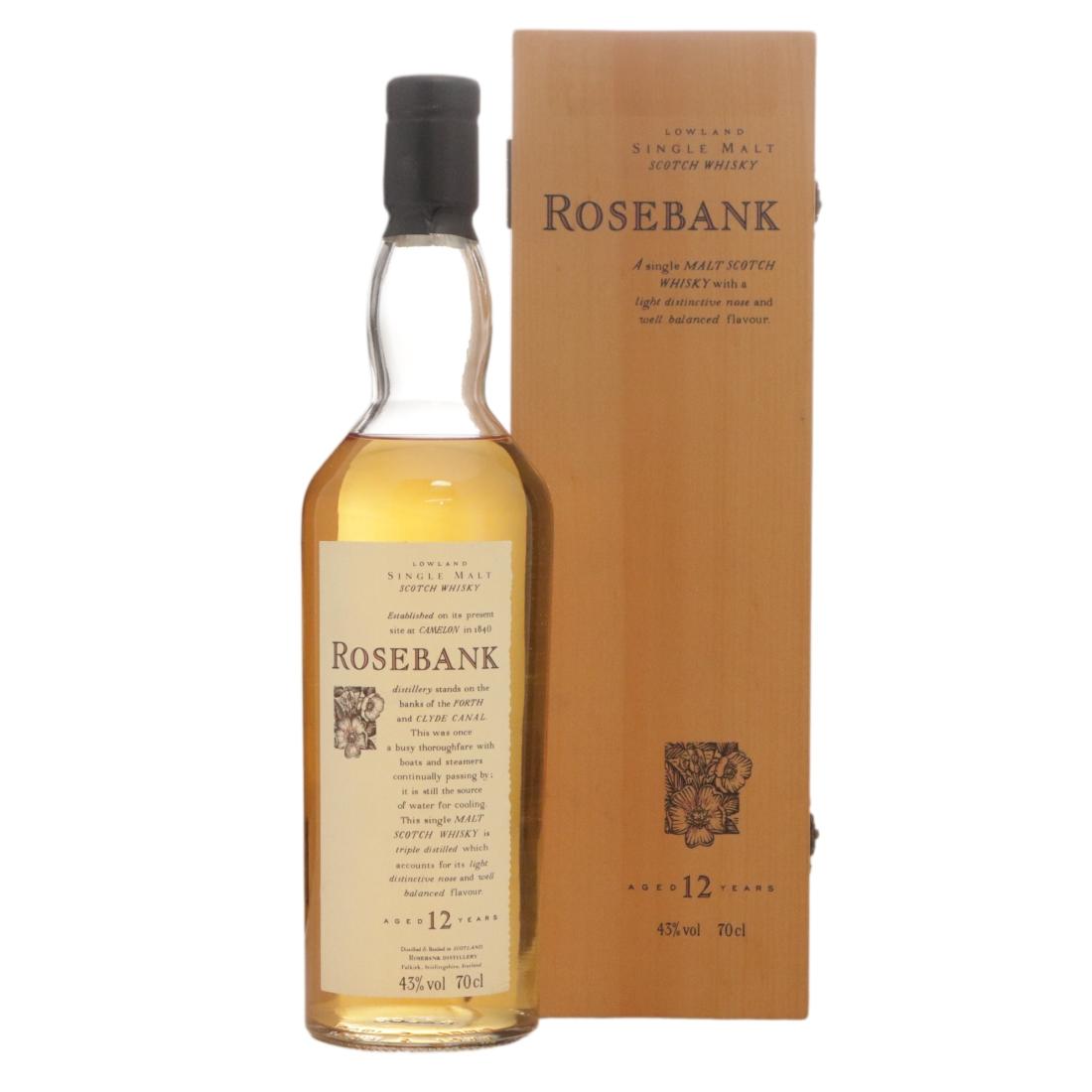 Rosebank Flora & Fauna 12 Year Old – Wooden Box N/Acl 43.00% Scotland Whisky