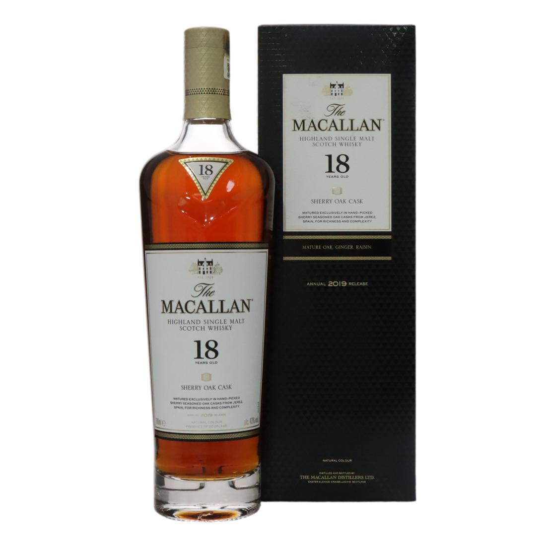 Macallan 18 Year Old Sherry Oak Cask Annual 2019 Release N/Acl 43.00% Scotland Whisky