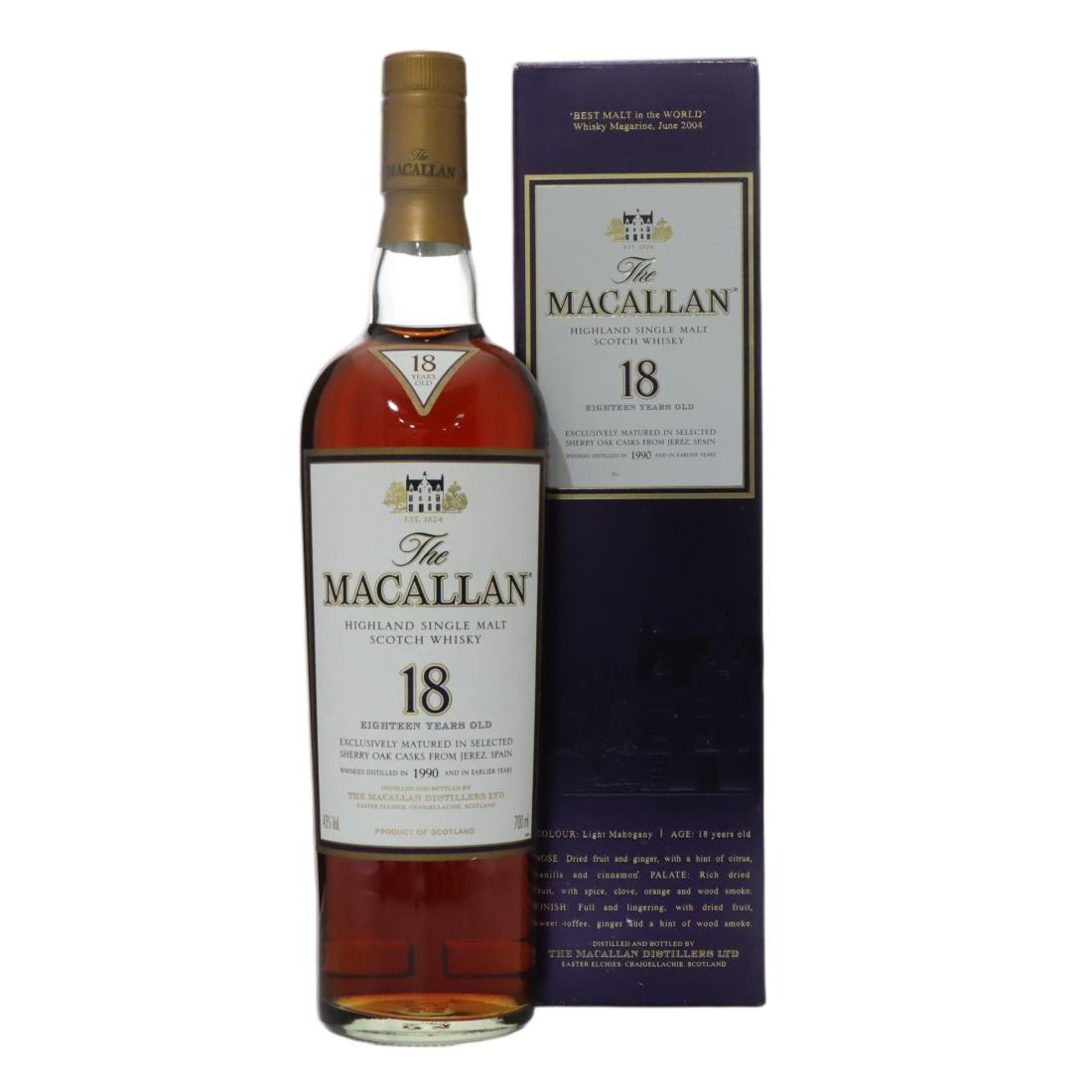 Macallan 1990 18 Year Old N/Acl 43.00% Scotland Whisky