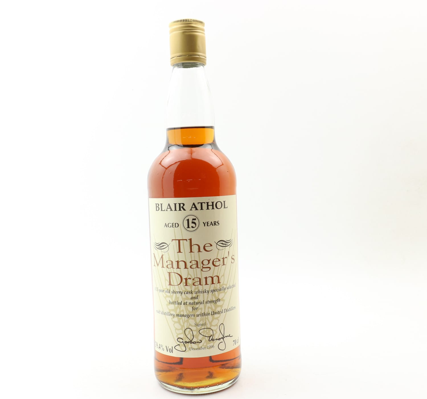 Manager’s Dram Blair Athol 15 Year Old Whisky 