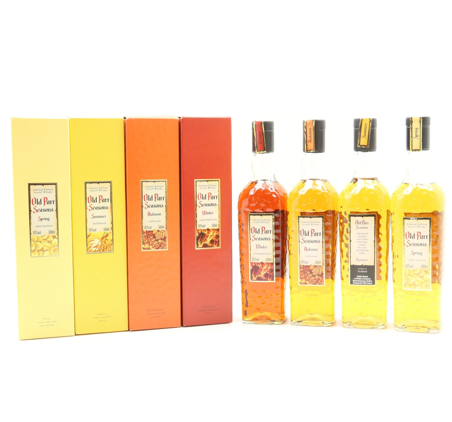 Old Parr Seasons 4 x 50cl Whisky 