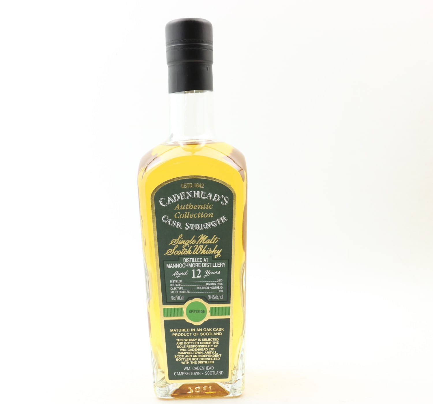 Mannochmore 2013 12 Year Old Cadenhead’s Whisky 