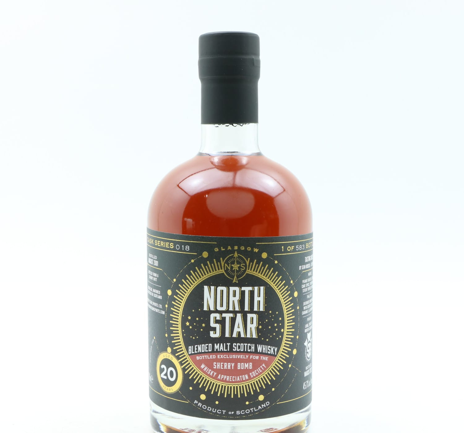North Star 2001 20 Year Old For The Sherry Bomb Whisky Appreciation Society Whisky 