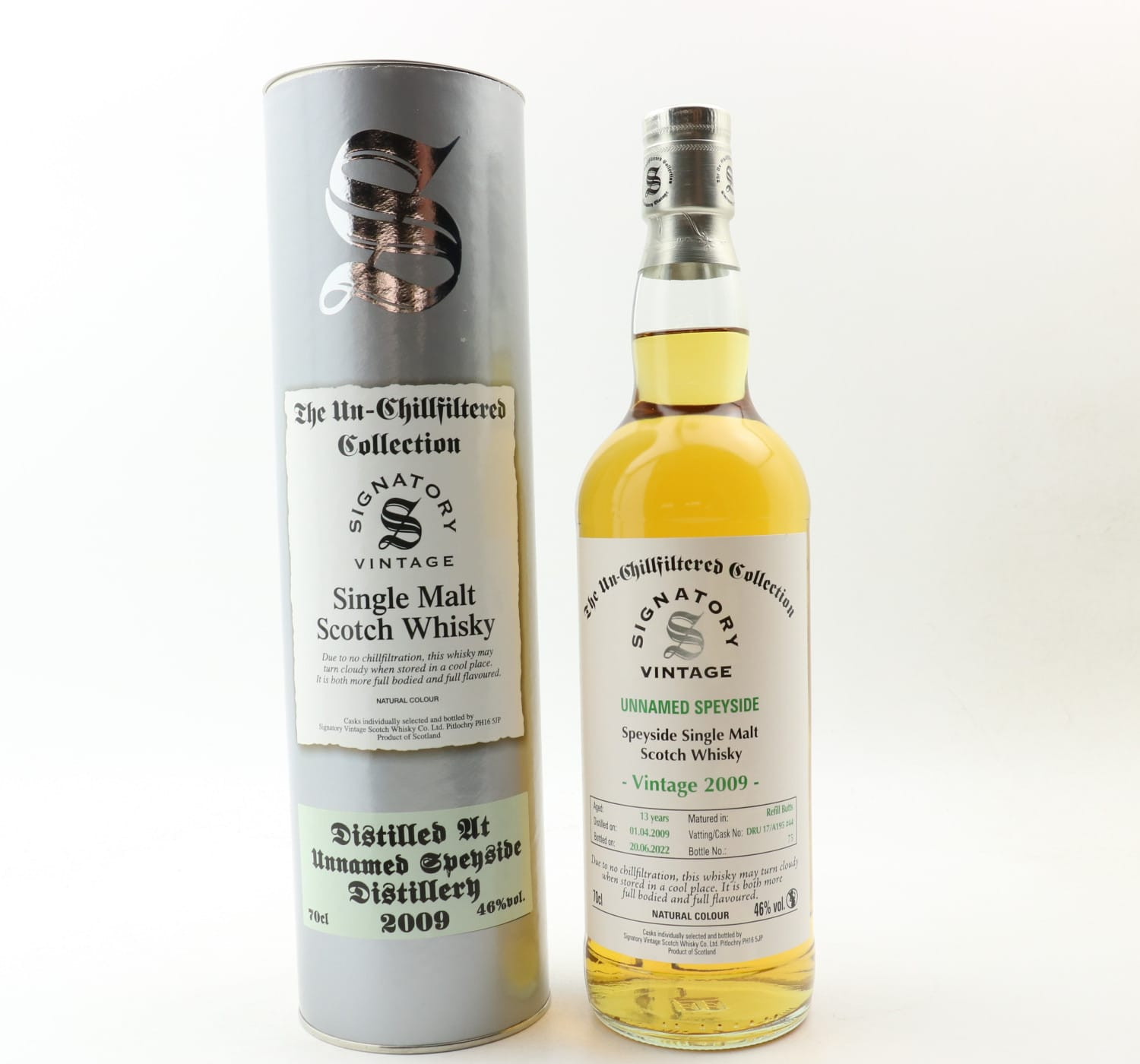 Unnamed Speyside Distillery 2009 13 Year Old Signatory Whisky 
