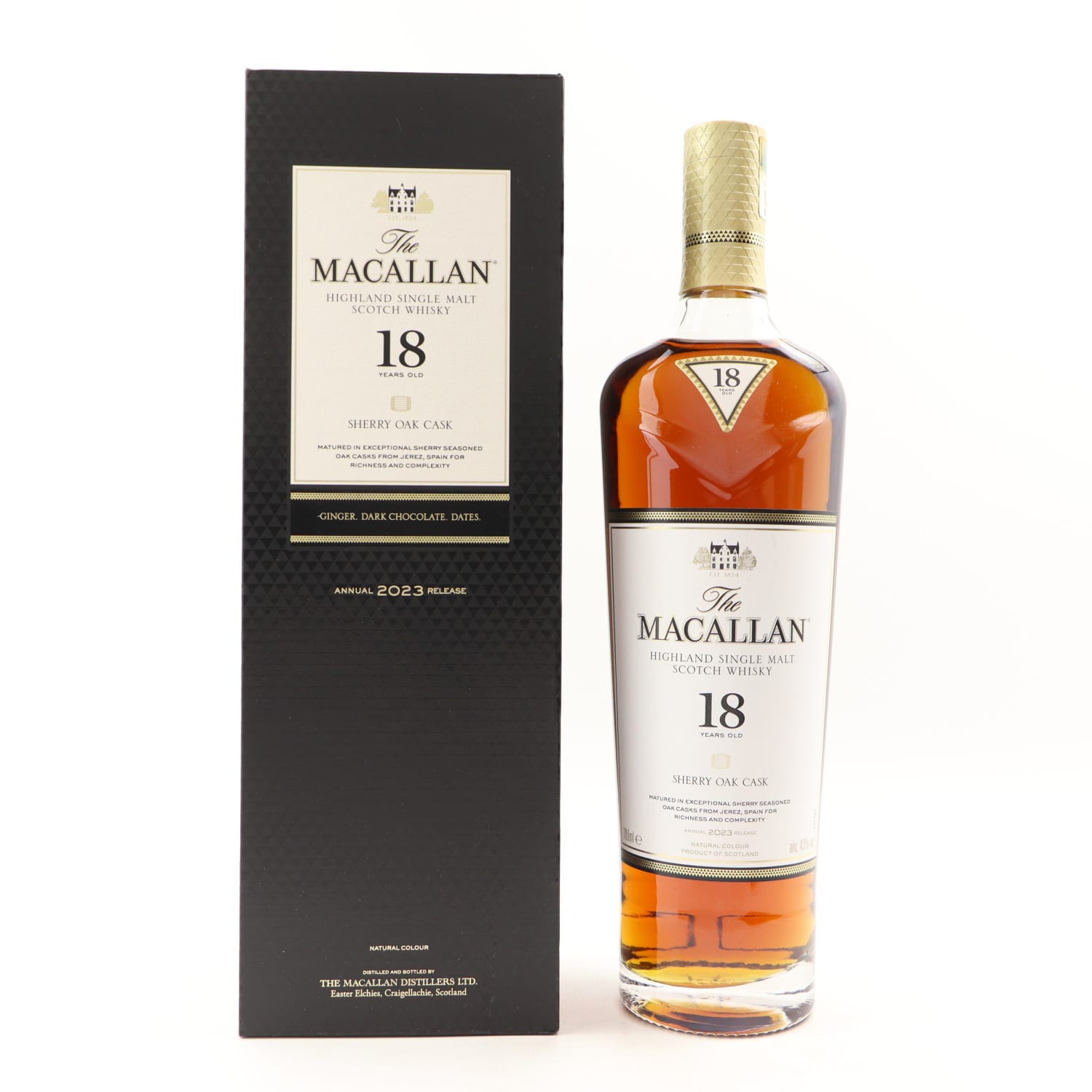 Macallan 18 Year Old Sherry Oak 2023 Release 70cl 43.00% Scotland Speyside Whisky