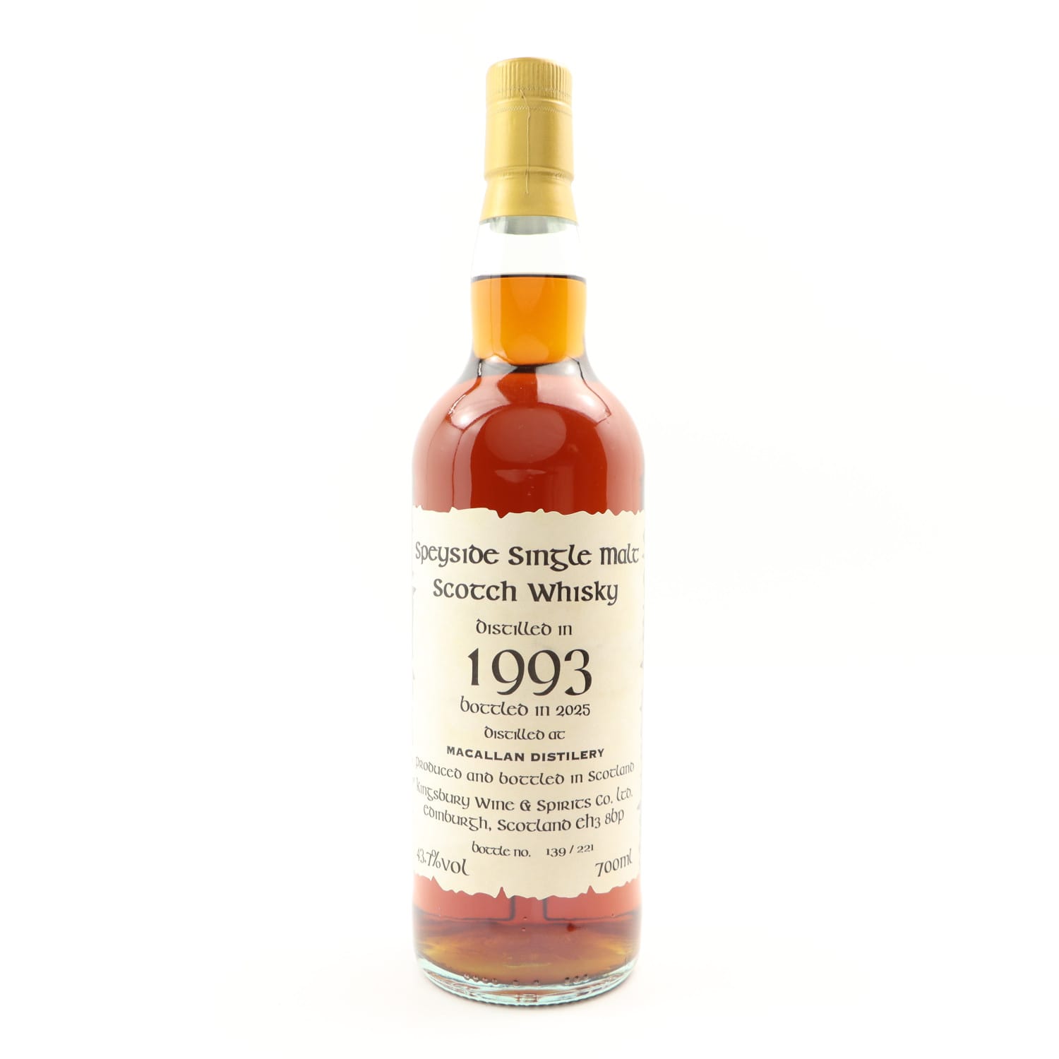 Macallan 1993 32 Year Old Kingsbury 70cl 43.70% Scotland Speyside Whisky 
