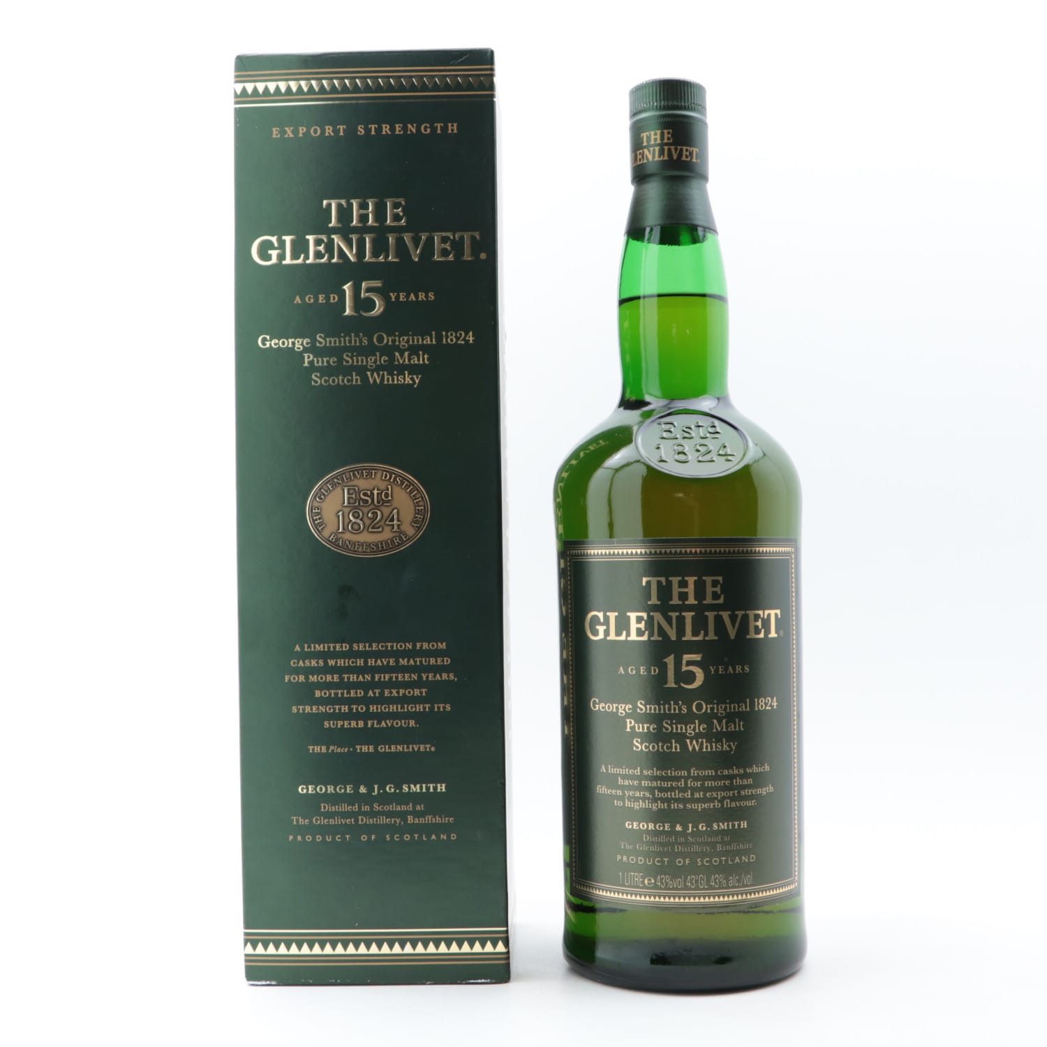 Glenlivet 15 Year Old 1L 100cl 40.00% Scotland Speyside Whisky 