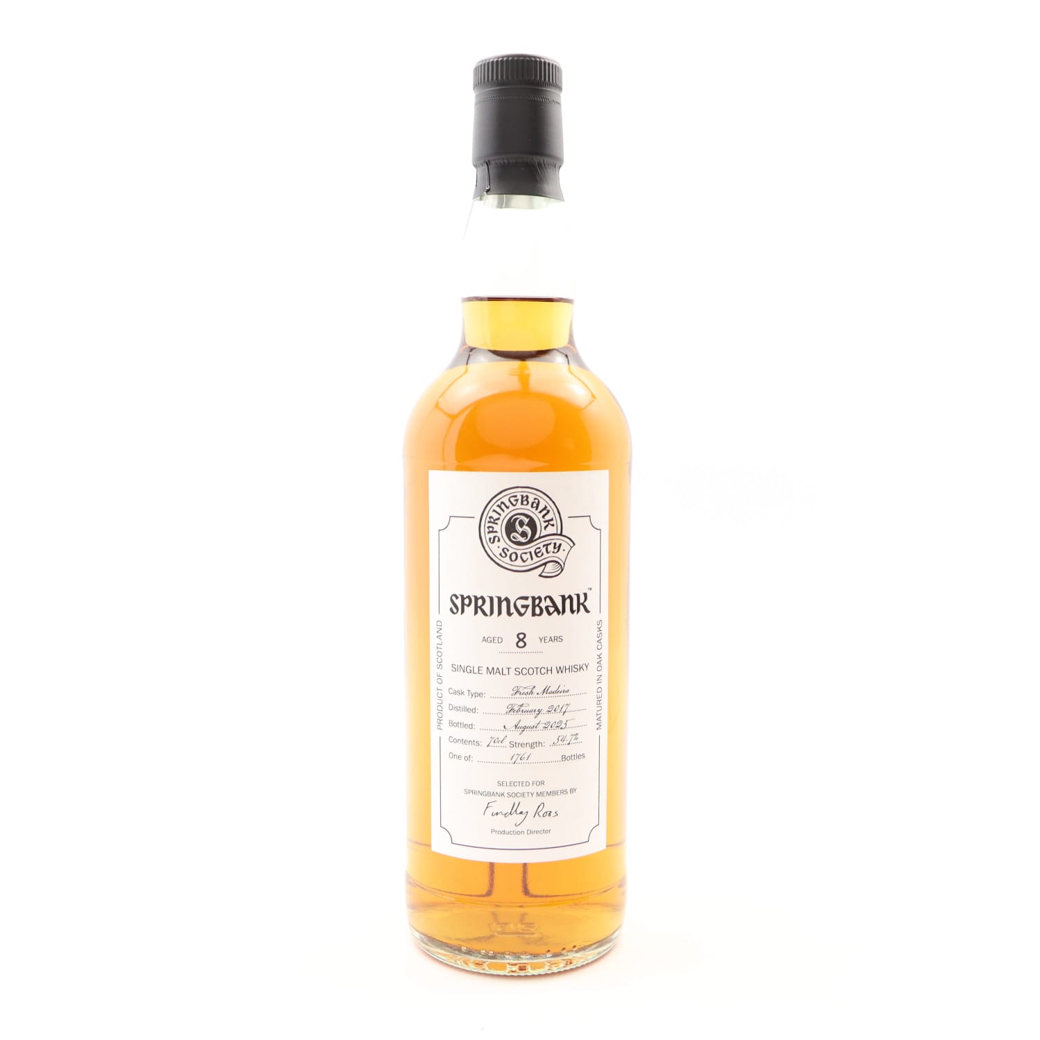 Springbank 2017 8 Year Old Society Bottling 70cl 54.70% Campbeltown Scotland Whisky