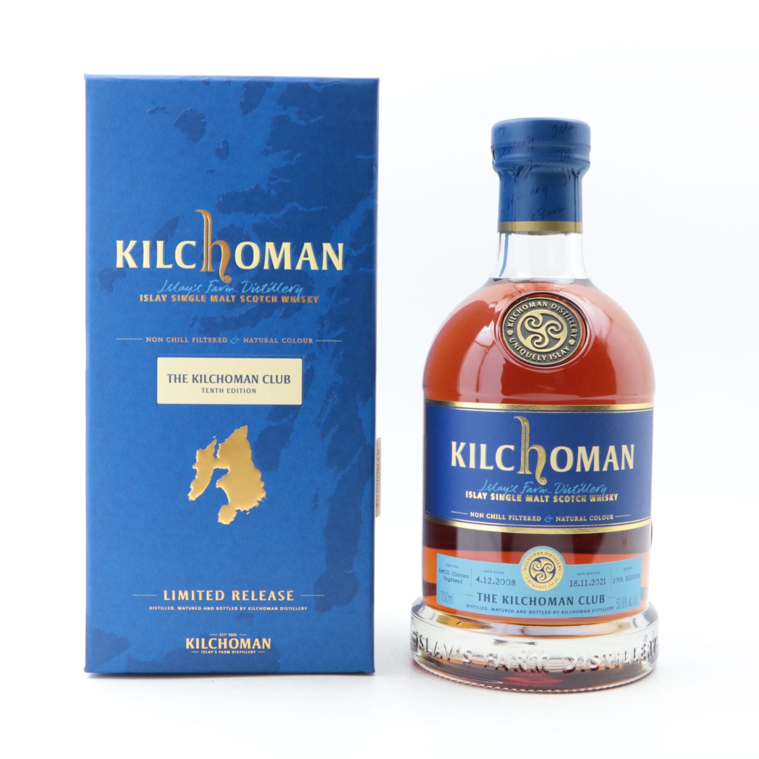 Kilchoman 2008 Limited Release For Kilchoman Club 10th Edition 70cl 52.60% Islay Scotland Whisky