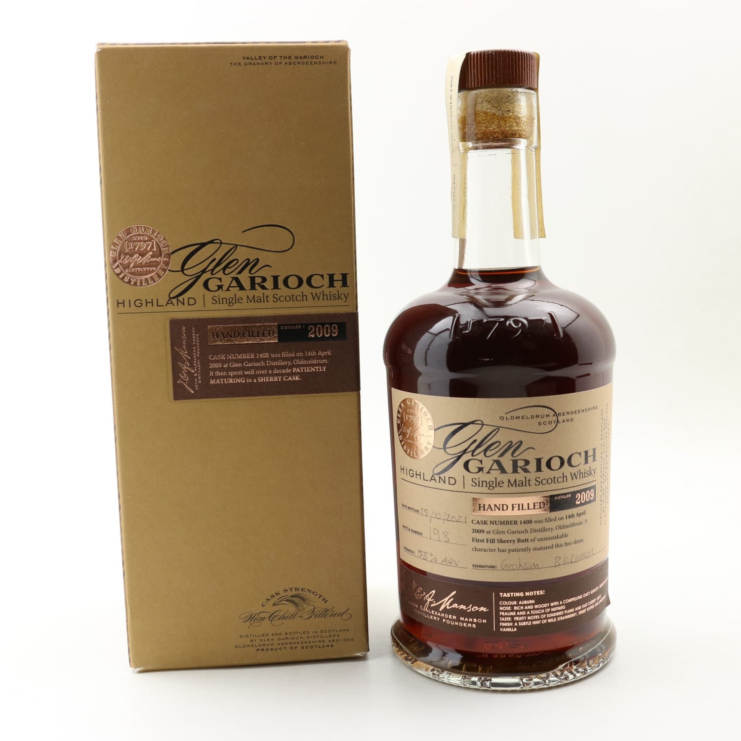 Glen Garioch 2009 Hand Filled Cask #1408 70cl 58.30% Highlands Scotland Whisky
